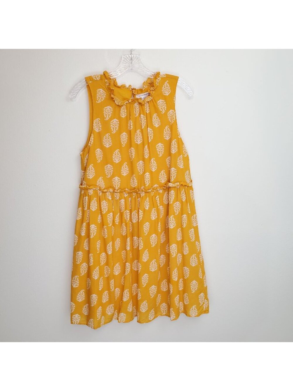 Lucky Brand botanical printed marigold sleeveless summer dress